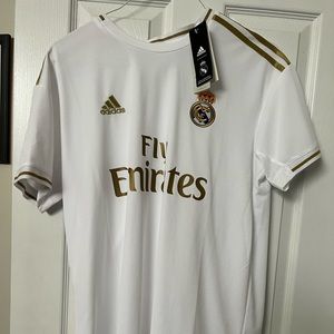 Real Madrid soccer football shirt away.  NWT. Size large